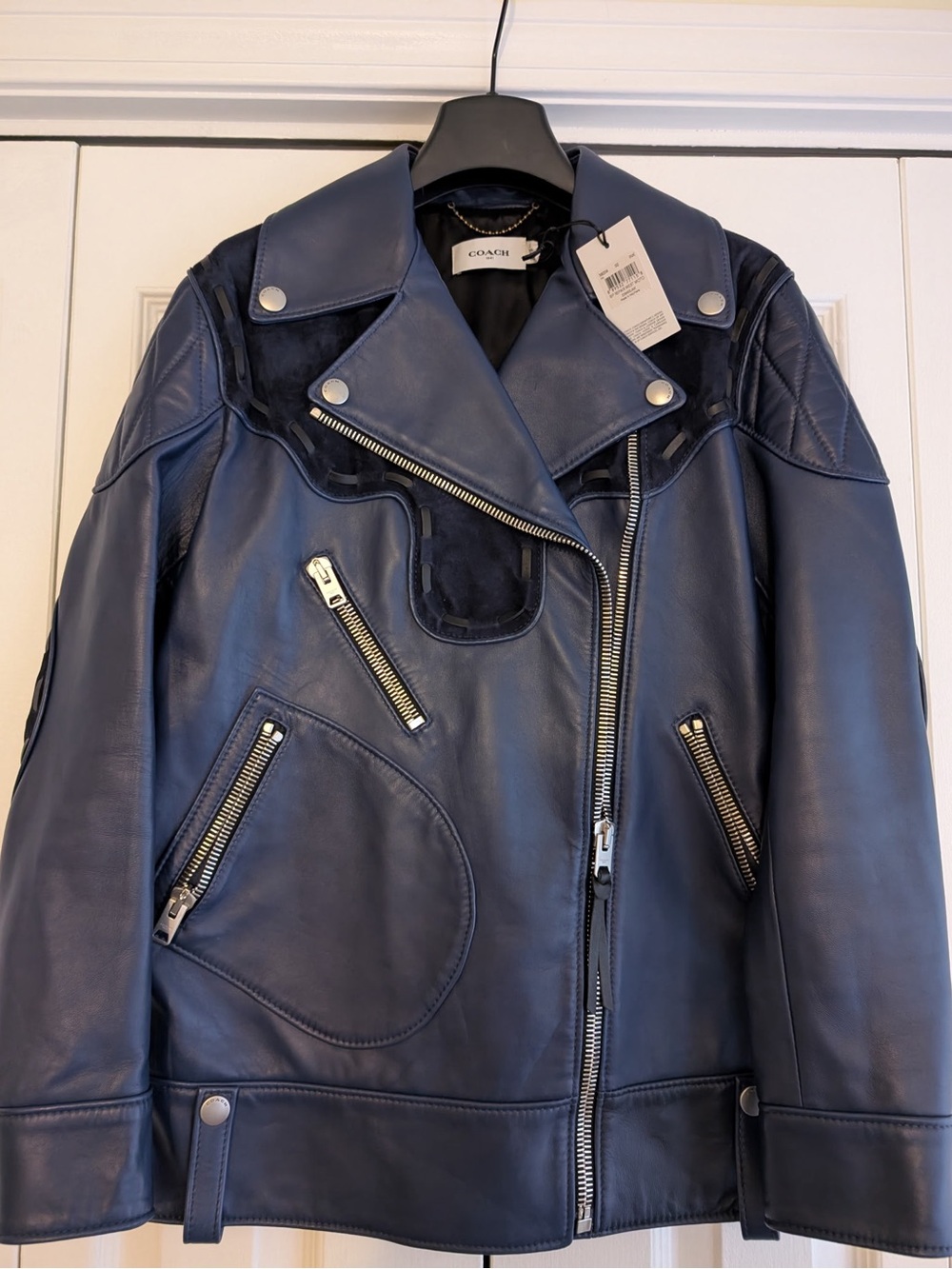 Vintage Coach Rip Repair Western Moto Leather Jacket NWT - Picture 4 of 16